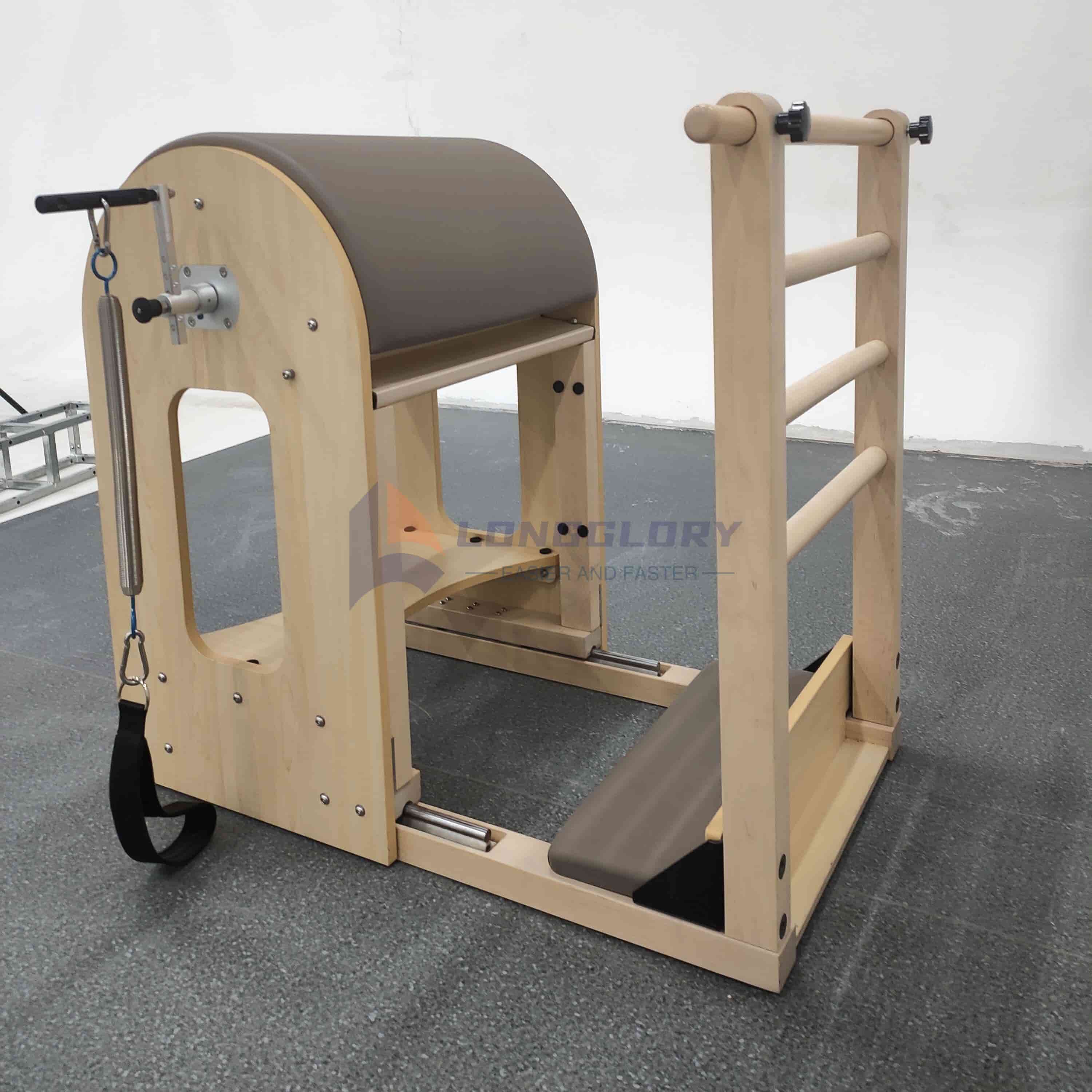 برميل سلم خشب القيقب قابل للتعديل