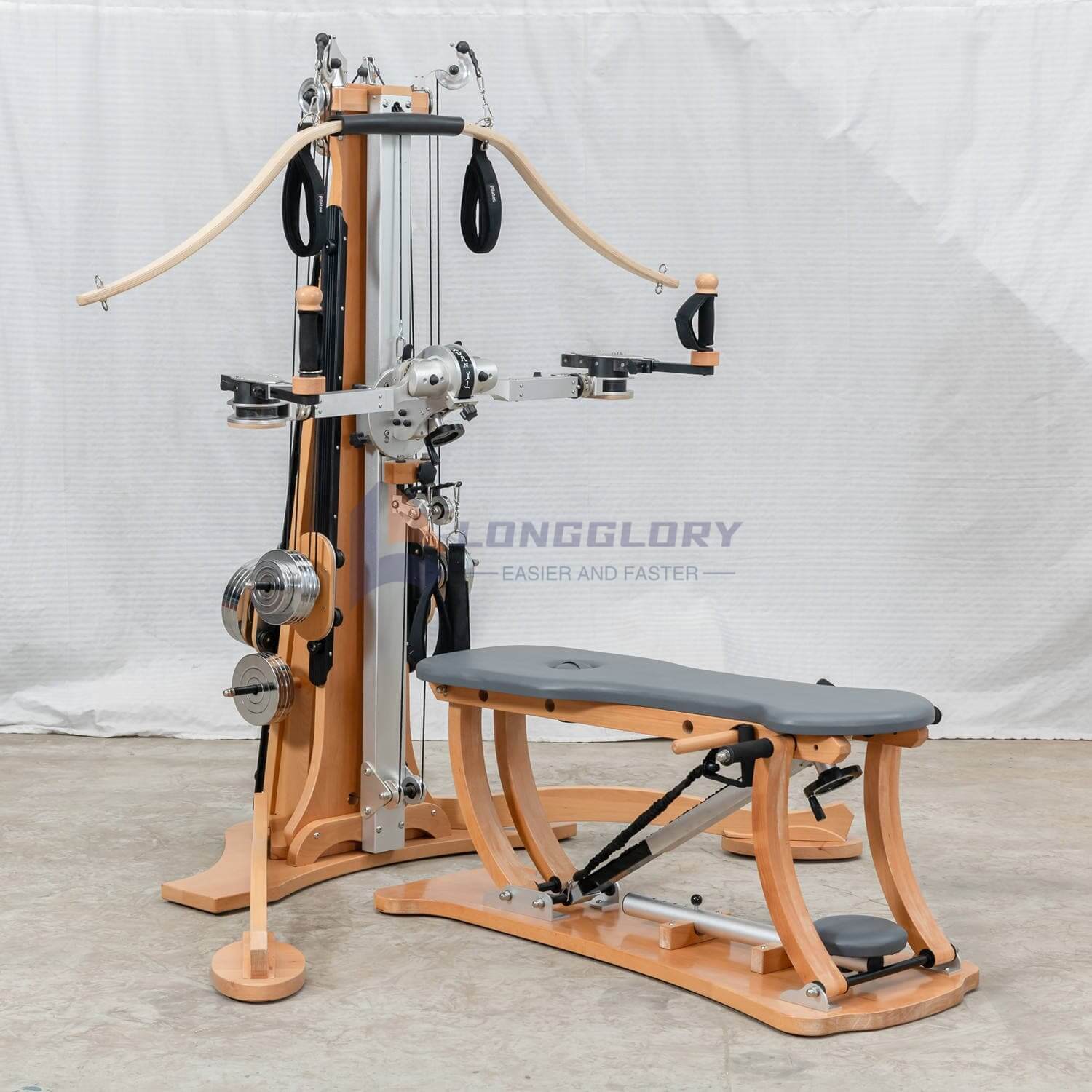 Beech Pilates Tower Reformer مع Pulley